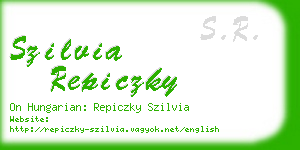 szilvia repiczky business card